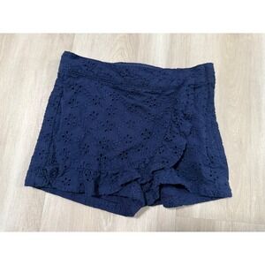 Janie and Jack Navy Blue Eyelet Ruffle Skort Shorts Kids Size 2T